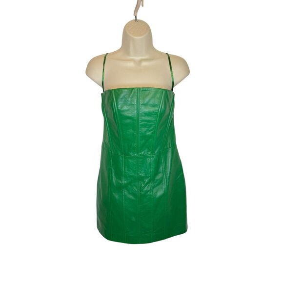 LAMARQUE Phoenix Leather Bustier Mini Dress NWT - Size Large - Picture 2 of 7